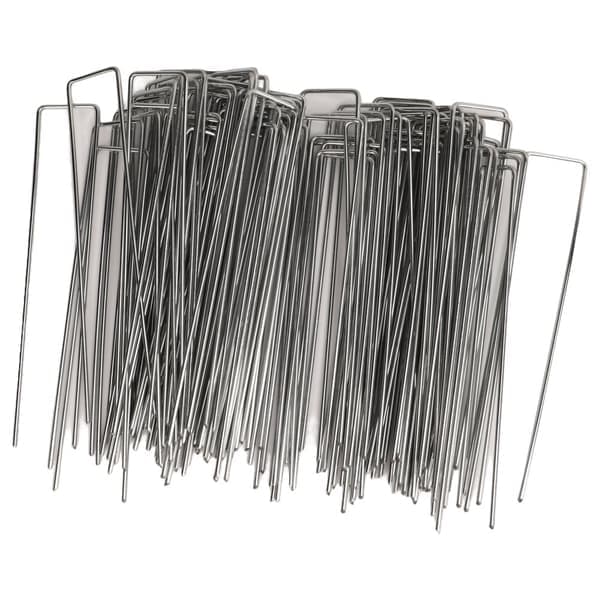 U-formede galvaniserede havepløkker - 100 stk. - 3 mm tykkelse