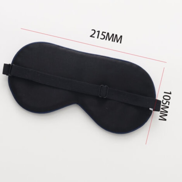 QU/Sovmask, Naturlig Ren Sidenögonmask med Justerbart Band, Stänger Ute Ljus, Reducerar Svullnad Under Ögonen (Svart, Rosa), 21,5 x 10.