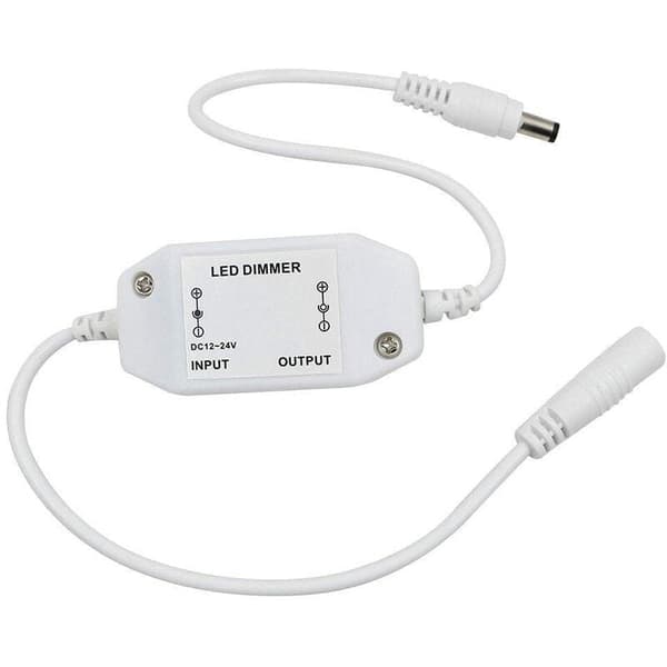 QQ-Inline LED Lysstyrkejusteringsbryter Dimmekontroller Monokrom LED-lysrampe LED-dimmer 12V-24V Lysdimmer