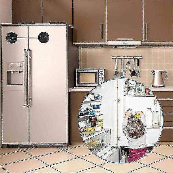 2-pack Refrigerator Lock - Heavy Duty Combination Lock for Refrigerator P20250110925 Black