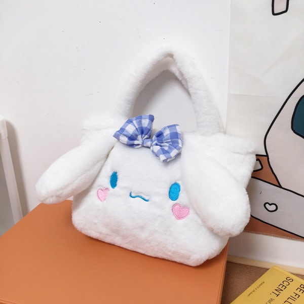 Kawaii Cinnamoroll Sanrio Plyschväska My Melody Anime Väskor Kt Cat Purin Dog Kuromi Plyschryggsäck för tjejer Kulomi