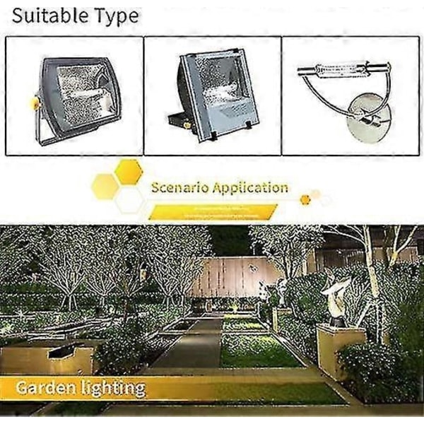 QU/5 stk 500W 118mm R7s Halogenpære 118mm Dimbar Energibesparende Wolfram Lineære Lamper Flomlys J118 Sikkerhetslampe