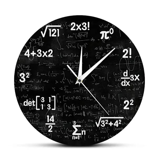 Matematik Väggklocka Matematikklocka Examenspresenter För