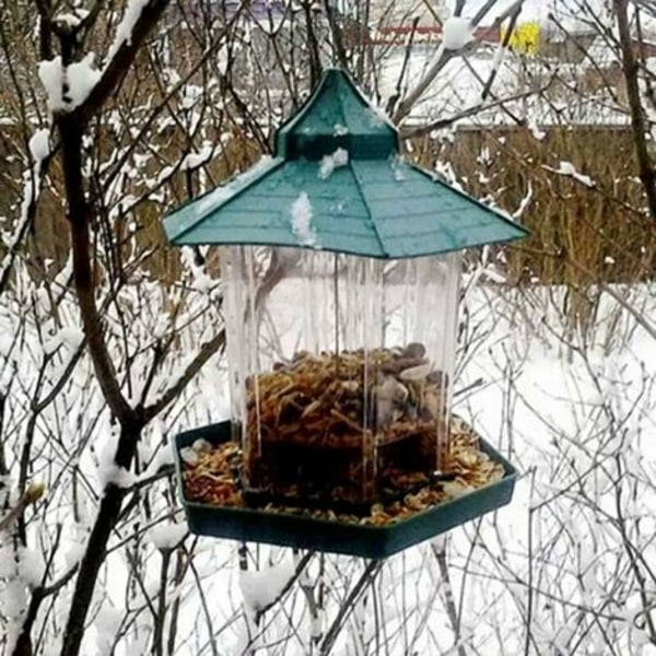 #QD# Fågelmatare, hängande utomhus vilda fågelmatare behållare fågelmat