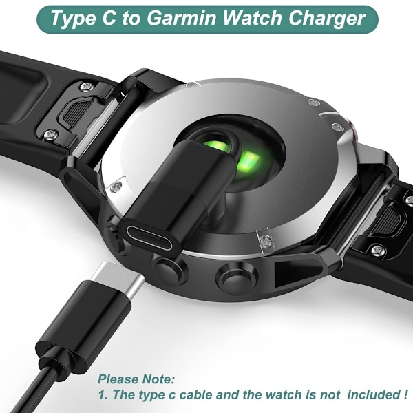 Ladeadapter USB-C adapter for Garmin-klokker