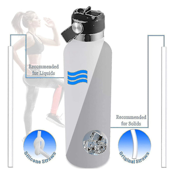1 stk. Fleksibelt Håndtag Top Halmlåg Til Hydro Flask 18 21 24 Oz