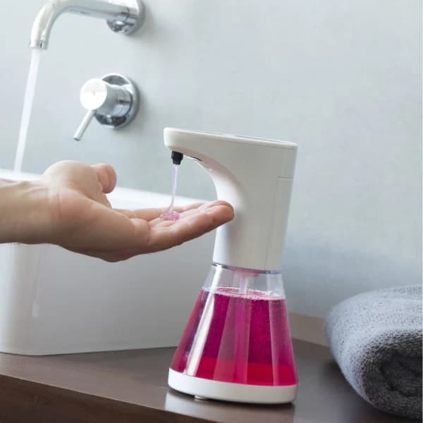 Automatisk sæbedispenser med sensor, hvid