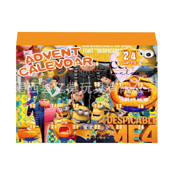 Xbi - 2024 Minions Julkalender Blind Box 24 Dagar Nedräkning Överraskning