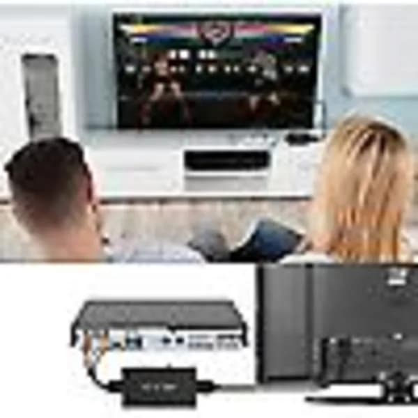 RCA till HDMI-omvandlare, komposit till HDMI-adapter stöder 1080p PAL/NTSC