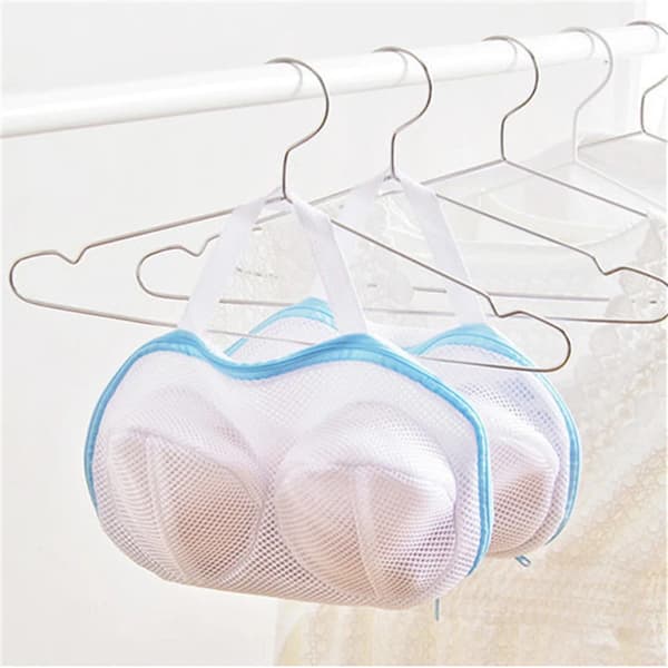 BH-vaskepose til vaskemaskine, netpolyester anti-deformations undertøjsrensepose, blå, 31 x 20 cm Blue