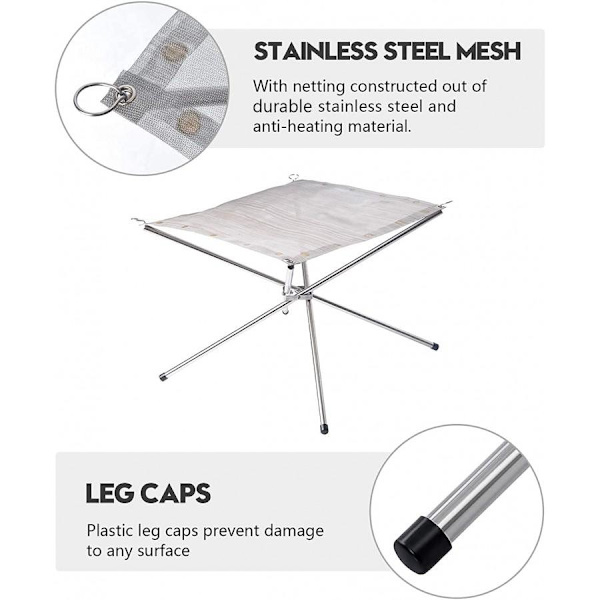 Portable Fire Pit for Outdoor Camping - Foldable Fire Stand