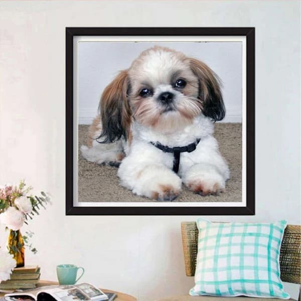 30 x 40 cm, Diamantmaleri til hunde