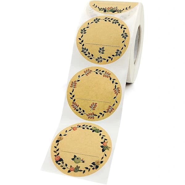 500 Self-Adhesive Labels, 5cm Jam Jar Labels, Can Be Used for Kitchen Labels, Spices, Baking