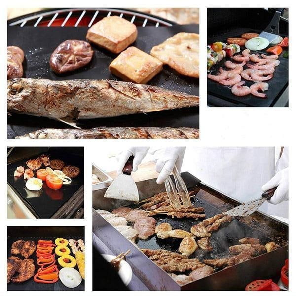 QQX.Non Stick Grillmåtte Ovn-måtte & Bagemåtte - Non Stick 8-PACK GRILLMATTA