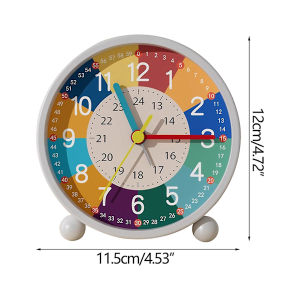 [QD] Barneklokke, Analog Klokke, Stille, Læreklokke, Kvarts Klokke for Barn