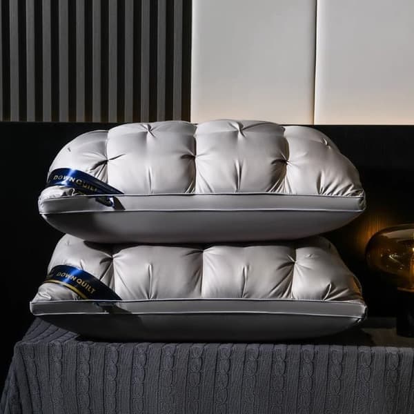 2 st Hotellkudde 48x74cm, sovkudde med nackstöd, hög densitet, allergivänlig, maskintvättbar