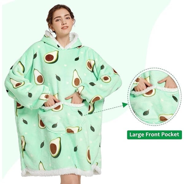 /QUN/ Fleece trøjer til kvinder, oversized hættetrøjer til piger, superbløde fleece trøjer3-