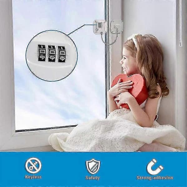 2-pack Refrigerator Lock - Heavy Duty Combination Lock for Refrigerator P20250110925 White