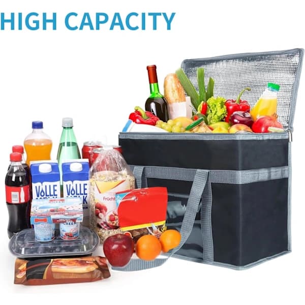 Stor Vikbar Kylväska - Extra Robust, Perfekt för Shopping, Miljövänlig