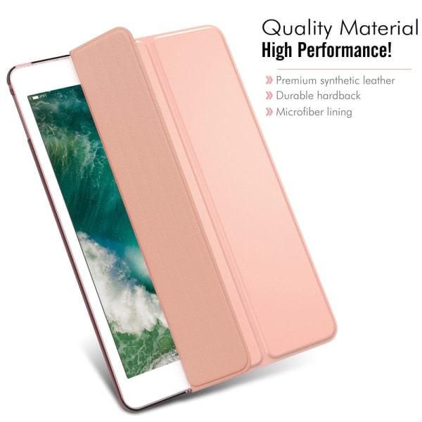 [QD] Smart Case kompatibelt med iPad Air 3 10.5 \", Genomskinligt Matt Baksida Magnetiskt Fodral med Auto Sleep/Wake - Roséguld