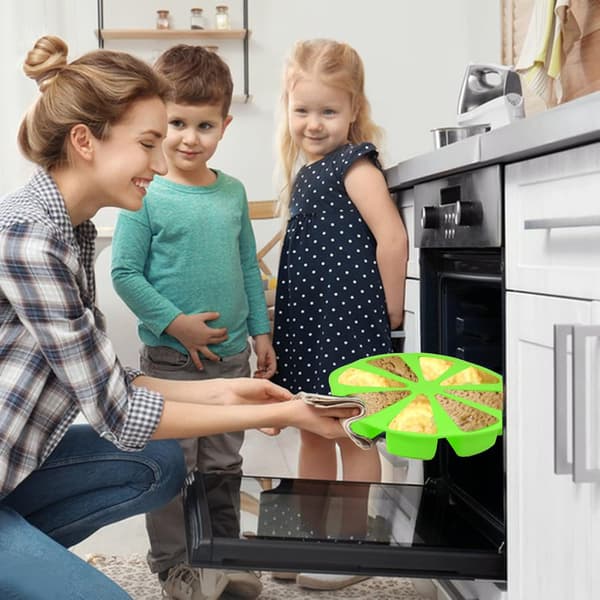 Silikon Bakformar Triangel Pizzaskivakaka Silikonform 8 Hålrum Silikonkakform Non Stick Kakportion Form Grön Form