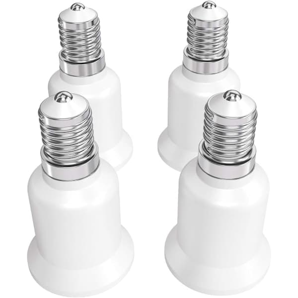 QD-4x Kanta-adapteri - E14 - E27 Kantamuunnin
