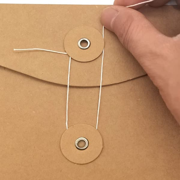 10 st A4 Mapp av kraftpapper med snöre, dokumentmapp, organiserare för horisontell A5-version