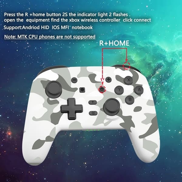 \"QD\" Kompatibel med Nintendo Switch Bluetooth-kontroller Gamepad Turbofunksjon