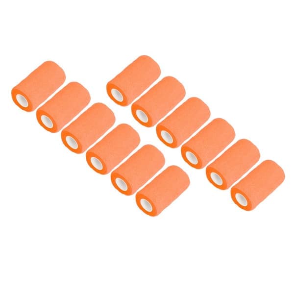 12 kpl Joustoside Naturlatex Elastinen Itsekiinnittyvä Side Lehmille Koirille Hevosille 10cm Oranssi