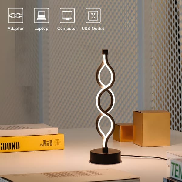 Bedroom Bedside Lamp - Table Lamp - 3-Color LED Desk Lamp - with USB Plug and Dimming