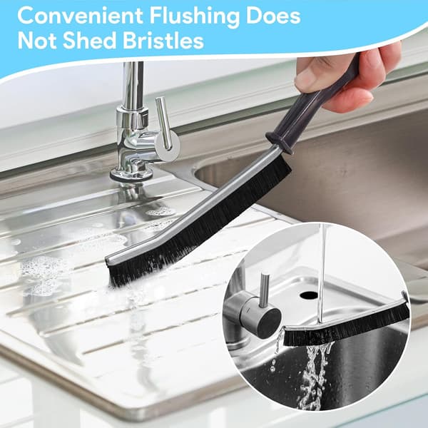 B 3-pack Gap Cleaning Brush, Crevice Brush with Handle, Multifunctional