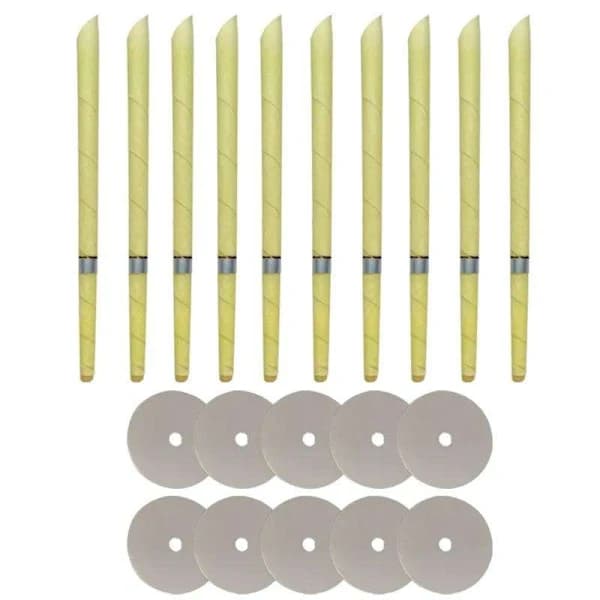 QD-10-pak Ørelys - Fremstillet af Bivoks - Aromaterapi