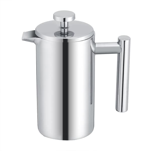 350 ml dobbeltvægget kaffebrygger i rustfrit stål, stempelkande med filter