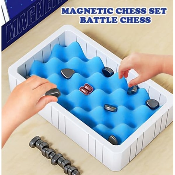 Magnetiskt schackset Battle Chess Magnetiskt brädspel Pedagogiskt schack Damspel Julgåva till barn (svamptyp) Rope Model + Rope