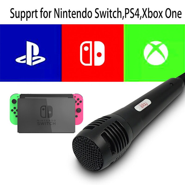 \"QD\" USB-trådbunden mikrofon Karaoke-mikrofon för Nintendo Switch Wii PS4 Xbox PC Dator Kondensatormikrofon Ultrabred