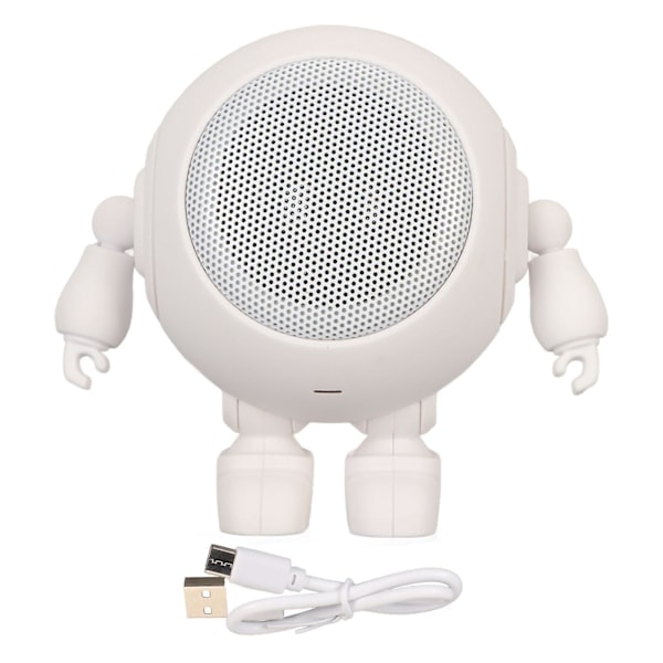 \"QD\" Portabel Bluetooth-högtalare Robotform Bluetooth 5.0 1000mAh Inbyggd Mikrofon Mini Trådlös Högtalare för Hem Utomhusfest Vit