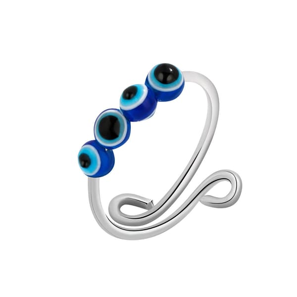 Antistressringar justerbara med roterande onda ögon-stenar 3-pack