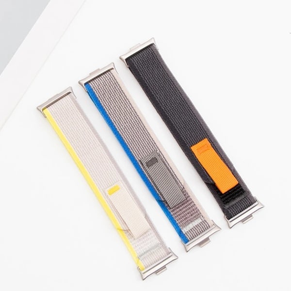 \"QD\" Nylonarmband för Xiaomi Redmi Watch 4 - Justerbar Elastisk Klockarmbandsrem för iWatch Mi Band 8 Pro - Blågrå