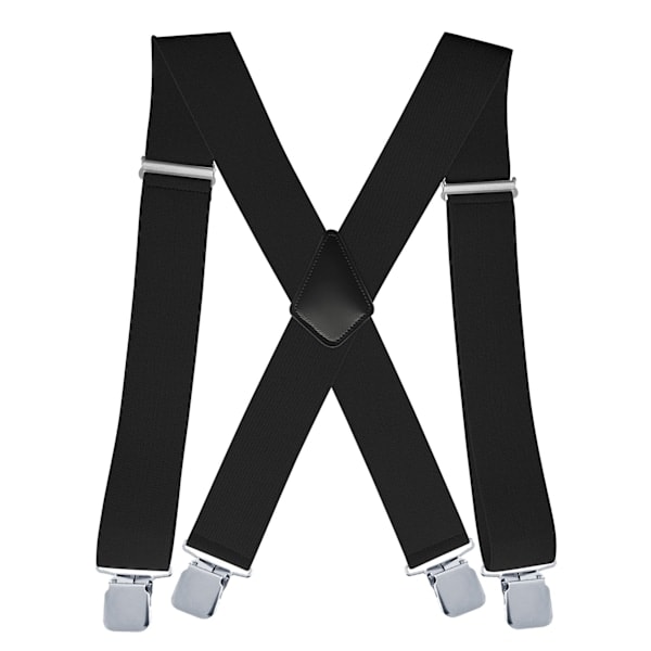[QD] 5 cm Elastiske Selestropper for Menn med 4 X-formede Justerbare Bukseseler 02 Cangqing