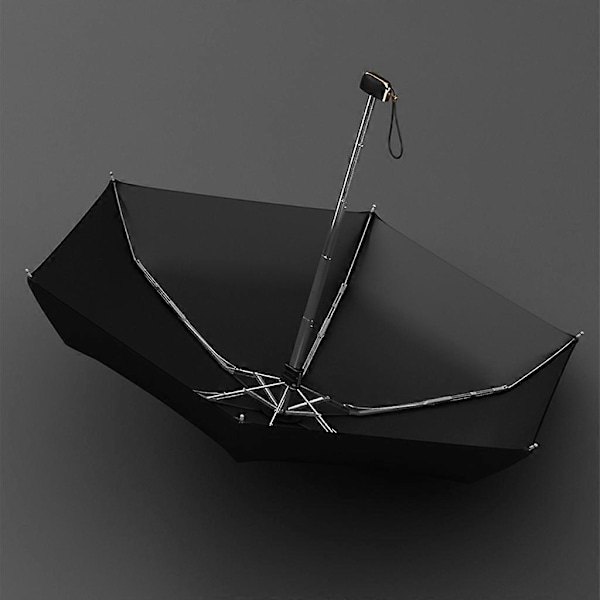 Moderne Elegant Mini Flad Paraply Manuel 5 Foldbar Luksus Anti UV Solbeskyttelse til Sol til Beskyttelse Regntæt Rejse Bærbar Lomme Paraply for_FO Black