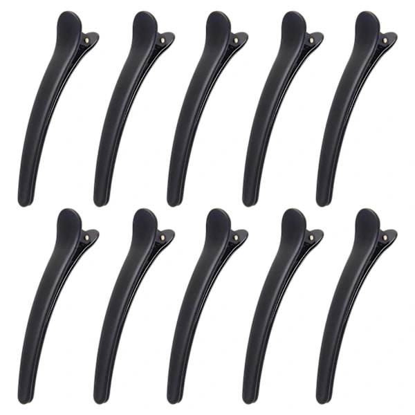 QD-10 stk. Professionelle Hårklemmer - Sort Sort black