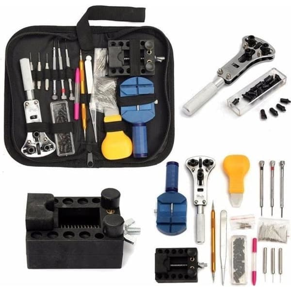 /QD/Klockreparationsverktygssats - Ospecificerad - 144 DELAR - Antimagnetisk - Stål - Bärväska