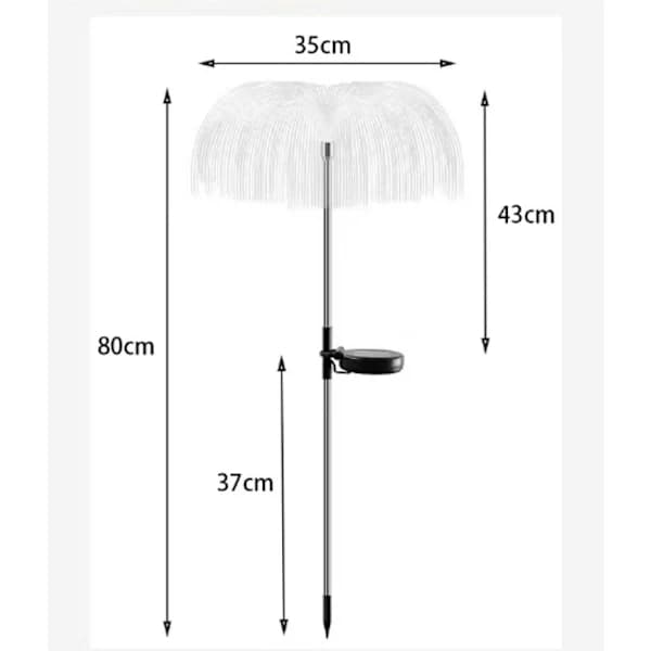 Solcellelamper udendørs, 4 stk. solcellelamper til haven, vandtætte, 7 farver, solcellelamper, dekorative