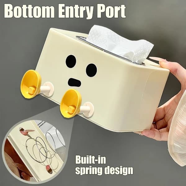 Cute Napkin Box, Rectangular Napkin Holder with Support Feet for Bathroom, Kitchen, Bedroom, Living Room