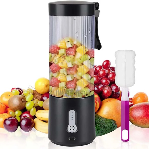 QU.USB Uppladdningsbar Portabel Mini Blender Mixer 450ML 4000Mah Smoothie Mixer BPA-fri, För Grönsaksjuice Milkshake