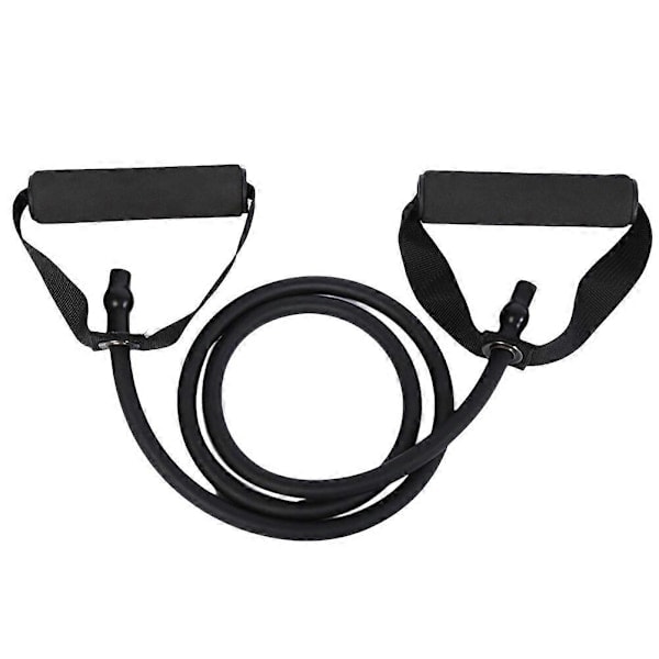 \"QD\" 1 st Elastiska Fitness Tub Träningsband Yoga Dragrep Gummiband Träningsband med Dörrfäste Handtag (Svart)