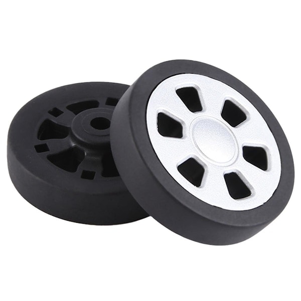 2-pack 55x13mm Resväskehjul, PU-Hjul med Swivel