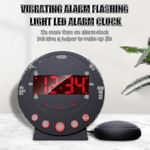 Extra Högljudd Vibrerande Väckarklocka Med Sängskakare För Tunga Sovare Sovrum-xdd