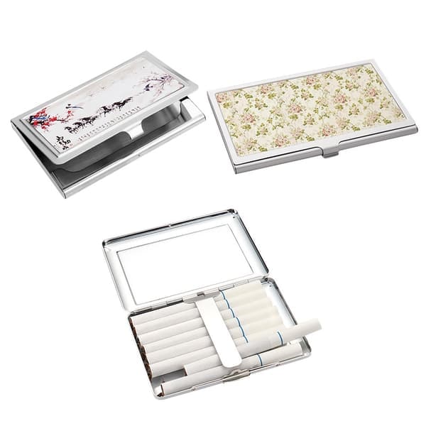 Elegant cigaretetui - Fugtsikkert etui i rustfrit stål Sølv_qq