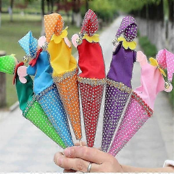 6 st Utdragbara Clown Leksaksdockor, Teleskopiska Göm-och-sök Pinnar För Barn 24cm